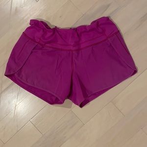 Lululemon shorts. Hot pink. Size 8